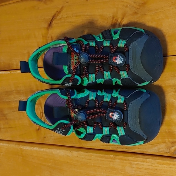 Boys Solar Quest Black Multi Sandals Size 11 - Picture 4 of 9